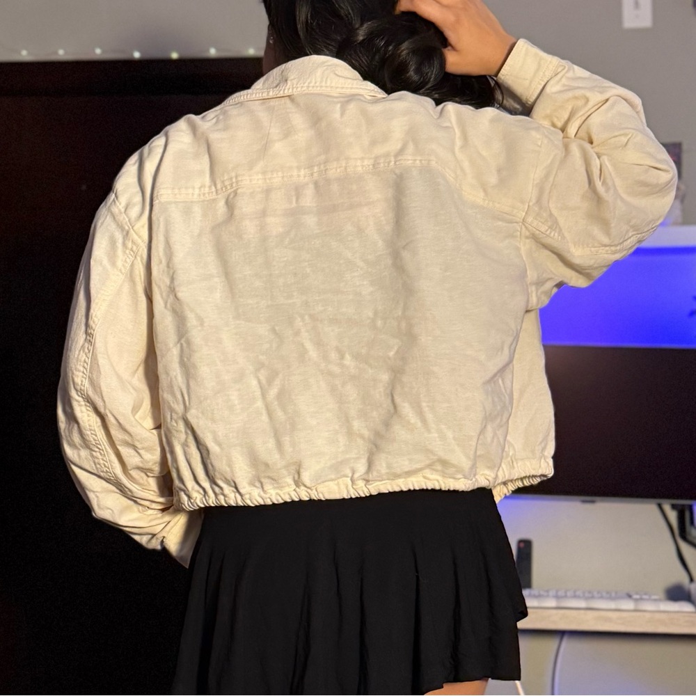 Cream Button Up Jacket - Picture 2 of 5